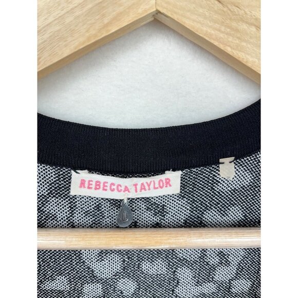 Rebecca Taylor Leopard print skater knit dress size L‎ - Picture 3 of 8